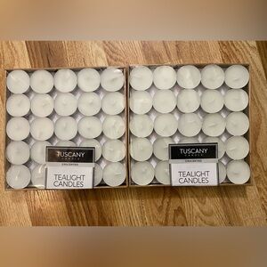 White Tealight Candles Set 100 pieces NWT